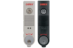 Gray and black battery operated exit alarm product picture